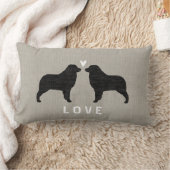 Australian Shepherd Silhouettes Love Kussen (Deken)