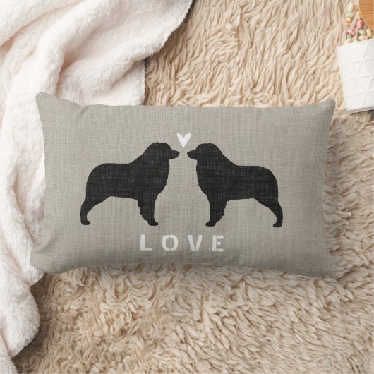 Australian Shepherd Silhouettes Love Kussen (Deken)