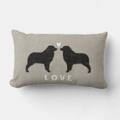 Australian Shepherd Silhouettes Love Kussen (Voorkant)