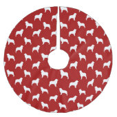 Australian Shepherd Silhouettes Pattern Kerstboom Rok (Voorkant)