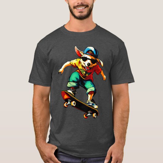 Australian Shepherd Skateboard T-Shirt (Voorkant)