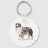 Australian Shepherd Sleutelhanger (Voorkant)