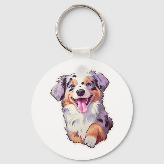 Australian Shepherd Sleutelhanger (Voorkant)