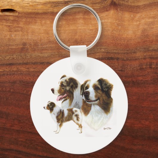 Australian Shepherd Sleutelhanger (Voorkant)