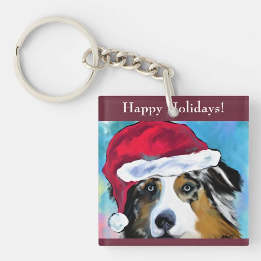 Australian Shepherd Sleutelhanger (voorkant)