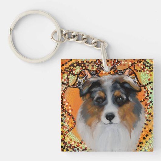 AUSTRALIAN SHEPHERD SLEUTELHANGER (voorkant)