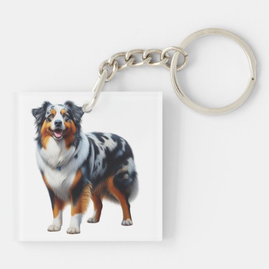 Australian Shepherd Sleutelhanger (Achterkant)