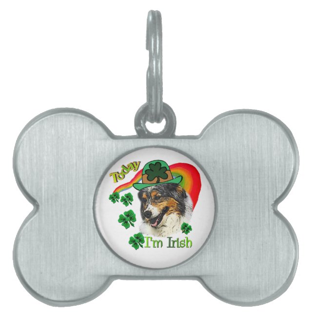 Australian Shepherd St Patricks Huisdieren Naamplaatje (voorkant)