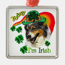 Australian Shepherd St Patricks Metalen Ornament
