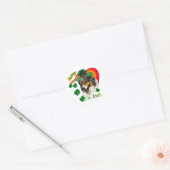 Australian Shepherd St Patricks Ronde Sticker (Envelop)