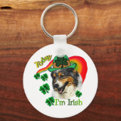 Australian Shepherd St Patricks Sleutelhanger (Voorkant)