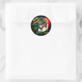 Australian Shepherd St. Pattys Ronde Sticker (Tas)