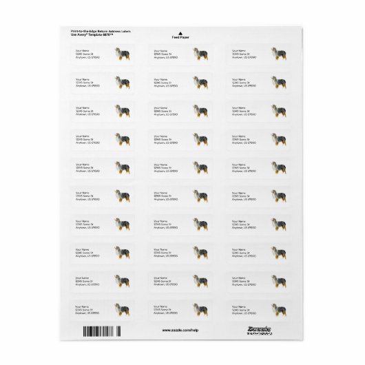 Australian Shepherd Standing Labels (Full Sheet)