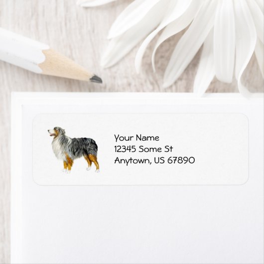 Australian Shepherd Standing Labels (Insitu)