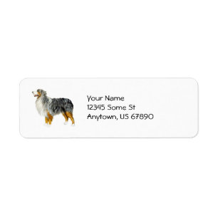 Australian Shepherd Standing Labels