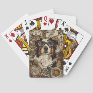 Australian Shepherd Steampunk Pokerkaarten