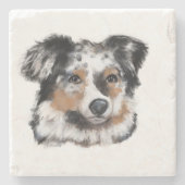 Australian Shepherd Stenen Onderzetter (Voorkant)