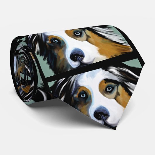 AUSTRALIAN SHEPHERD STROPDAS (Opgerold)