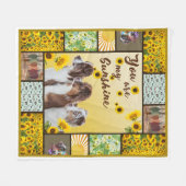 Australian Shepherd Sunflower Je bent mijn zonnesc Fleece Deken (Voorkant (Horizontaal))