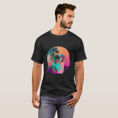 Australian Shepherd Synthwave 80s Retrowave Aesthe T-shirt (Voorkant volledig)
