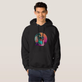 Australian Shepherd Synthwave 80s Retrowave Esthet Hoodie (Voorkant volledig)