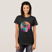 Australian Shepherd Synthwave 80s Retrowave Esthet T-shirt (Voorkant volledig)