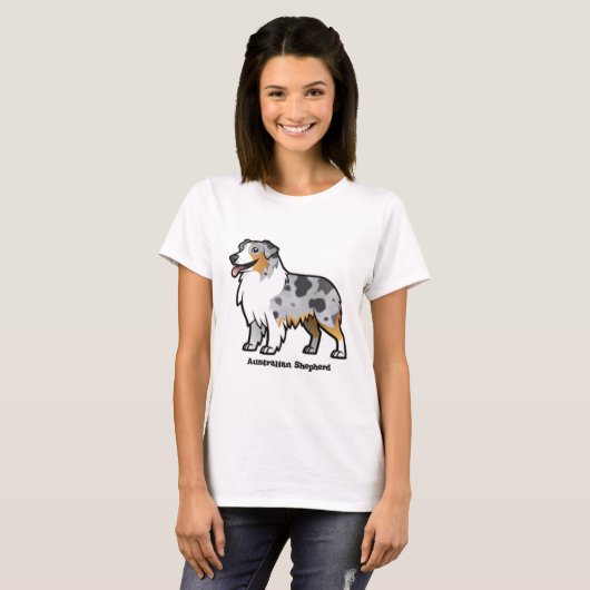 Australian Shepherd T-shirt (Voorkant volledig)