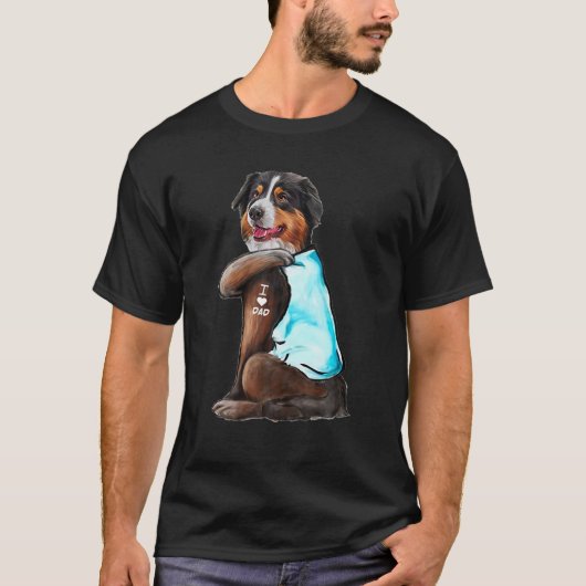 Australian Shepherd Tattoos I Love Dad Gift Vader T-shirt (Voorkant)