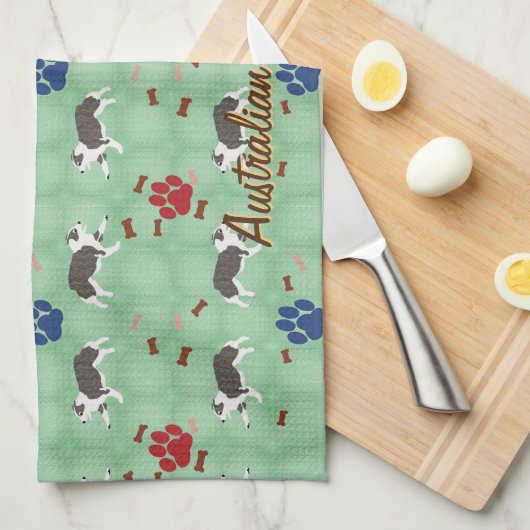 Australian Shepherd Theedoek (Quarter Fold)