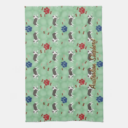 Australian Shepherd Theedoek (Verticaal)