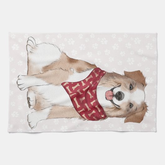 Australian Shepherd Theedoek (Horizontaal)