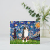 Australian Shepherd (Tri2) - Sterrennacht Briefkaart (Staand voorkant)