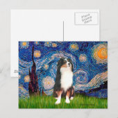 Australian Shepherd (Tri2) - Sterrennacht Briefkaart (Voorkant / Achterkant)