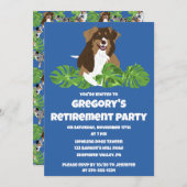Australian Shepherd Tropical Leaves Party Kaart (Voorkant / Achterkant)