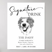 Australian Shepherd Trouwhandtekening Drink Teken Poster (Voorkant)