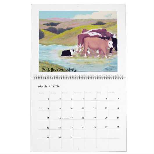 Australian Shepherd Two Page Large Calendar Kalender (Mar 2026)