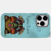 Australian Shepherd Ugly Face Case-Mate iPhone Case (Achterkant (horizontaal))