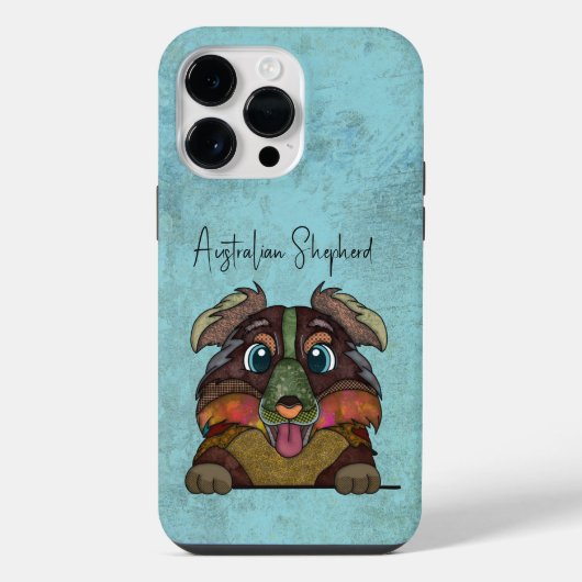 Australian Shepherd Ugly Face iPhone Hoesje (Achterkant)
