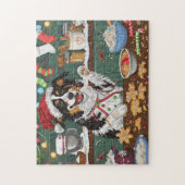 Australian Shepherd Vakantie Bakken Kerstmis Legpuzzel (Verticaal)
