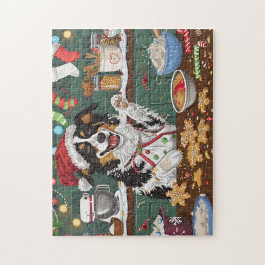 Australian Shepherd Vakantie Bakken Kerstmis Legpuzzel (Verticaal)