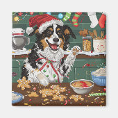 Australian Shepherd Vakantie Bakken Kerstmis Magneet (Voorkant)