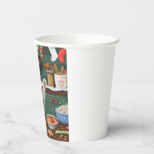 Australian Shepherd Vakantie Bakken Kerstmis Papieren Bekers (Links)