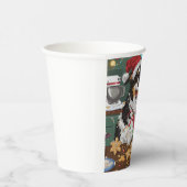 Australian Shepherd Vakantie Bakken Kerstmis Papieren Bekers (Rechts)