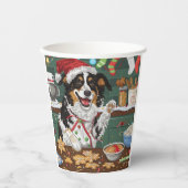 Australian Shepherd Vakantie Bakken Kerstmis Papieren Bekers (Voorkant)