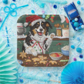 Australian Shepherd Vakantie Bakken Kerstmis Papieren Bordje (Feest)