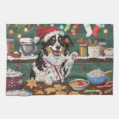 Australian Shepherd Vakantie Bakken Kerstmis Theedoek (Horizontaal)