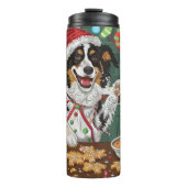 Australian Shepherd Vakantie Bakken Kerstmis Thermosbeker (Voorkant)