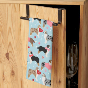 Australian Shepherd Valentijn Pattern Theedoek