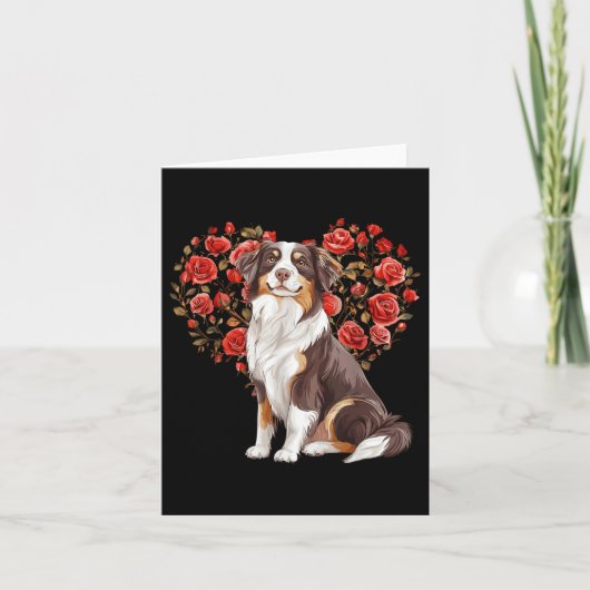 Australian Shepherd Valentijnsdag Aussie Lover Fl Kaart (Voorkant)