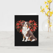 Australian Shepherd Valentijnsdag Aussie Lover Fl Kaart (Gele Bloem)